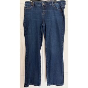 Liverpool Los Angeles The Hugger Straight Leg Jeans Dark Wash Denim Blue Womens
